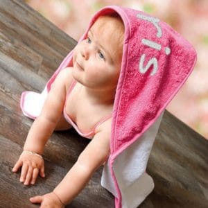 Baby badcape met naam