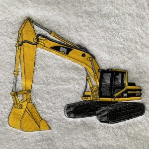 Handdoek naam en graafmachine