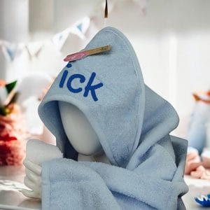 Baby badcape met naam XXL